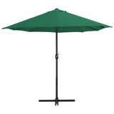 Garden Parasol Green Polyester fabric, Aluminium pole Extra large 44867