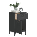 ZNTS Bedside Cabinet VIKEN Anthracite Grey Solid Wood Pine 374916