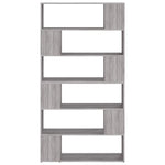 Book Cabinet/Room Divider Grey Sonoma 100x24x188 cm 3187604
