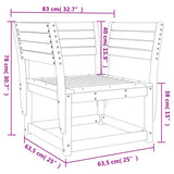 Garden Chair Natural Wood Vacuum Pressure Impregnated Pinewood 844678