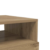 Coffee Table with LED Lights Artisan Oak 50x49x40 cm 857709