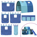 Kids' Loft Bed with Tunnel without Mattress Blue 80x200 cm 3207043