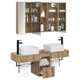 Bathroom Cabinet Set 4 pcs Artisan Oak Engineered Wood 3406310