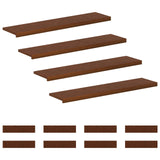 Stair Tread 12 pcs 120 x 30 x 2 cm Dark Brown Solid Oak Wood 3449440