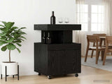 Bar Cart Black Oak 50 x 41 x 89 cm Engineered Wood 8015682