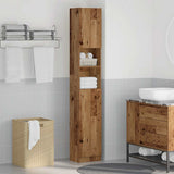 Bathroom Cabinet Old Wood 32x25.5x190 cm Engineered Wood 856048