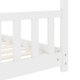 Kids Bed Frame White Solid Pine Wood 70x140 cm 283367