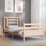 Bed Frame without Mattress Single Solid Wood 3194666