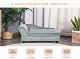 Pet Sofa Chair, with Storage, Cushion, for Small Dogs, Cats - Light Grey T3398P349670