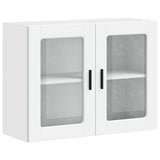 Kitchen Wall Cabinet with Glass Door Porto White 854087