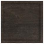 Table Top Dark Brown 60x60x cm Treated Solid Wood Oak 3156414