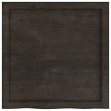 Table Top Dark Brown 60x60x cm Treated Solid Wood Oak 3156414