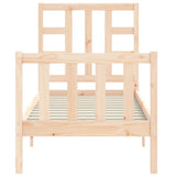 Bed Frame without Mattress Small Single Solid Wood Pine 3191931