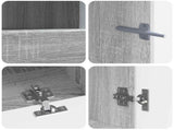 5 Piece LED TV Cabinet Grey Sonoma Engineered Wood 3416928