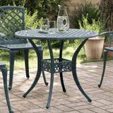 ZNTS Garden Table Green Ø90x75 cm Cast Aluminium 4002810