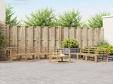 Outdoor Sofa Set 8 pcs White 59 x 59 x 37 cm Solid Acacia Wood 3387358