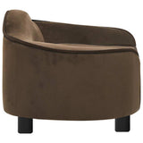 Dog Sofa Brown Plush, solid pine wood, foam 67 x 47 x 36 cm 171085
