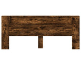 Headboard Cabinet with LED Smoked Oak 180 x 16.5 x 103.5 cm 8006572