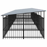 Outdoor Dog Kennel with Roof Steel 18,77 m 3124671