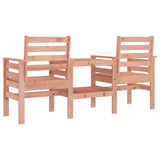 Garden Bench with Table 2-Seater Solid Wood Douglas 825161