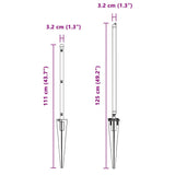 Fence Posts Manual 13 pcs Grey 32mm 80 cm Galvanised steel 42004253