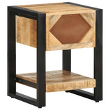 Bedside Cabinet 35x34x45 cm Solid Rough Wood Mango 4013567