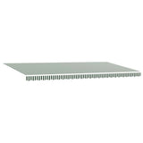 Retractable Awning Green and White 600 x 300 cm 3331693