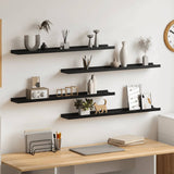 Wall Shelves 4 pcs Black 80x9x3 cm 326669