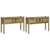 Garden Planters 2 pcs with Legs Impregnated Wood Pine 837573