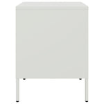 ZNTS Bedside Cabinets 2 pcs White 36x39x50.5 cm Steel 842933