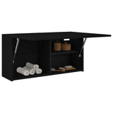 Bathroom Wall Cabinet Black 80x25x40 cm Engineered Wood 860086