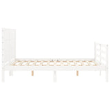Bed Frame without Mattress White 140x200 cm Solid Wood 3194637