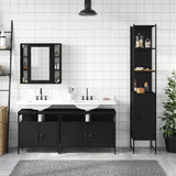 Bathroom Cabinet Set Black 3214745