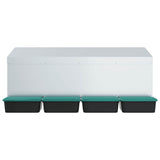 Chicken Nesting Box 4 Compartments Wall-Mounted Galvanised Steel 4104901