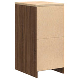 Garage Storage Cabinet Brown Oak 40x51x85 cm Solid Wood Pine 860541