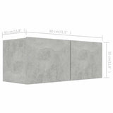 8 Piece TV Cabinet Set Concrete Grey Engineered Wood 3079089