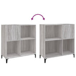 ZNTS Record Cabinet Grey Sonoma 84.5x38x89 cm Engineered Wood 832003