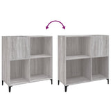 ZNTS Record Cabinet Grey Sonoma 84.5x38x89 cm Engineered Wood 832003