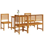 Garden Bistro Set 5 pcs Brown Solid acacia wood 3328696