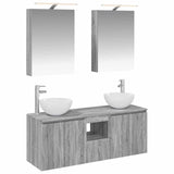 Bathroom Cabinet Set 5 pcs Grey Sonoma Engineered Wood 3406356