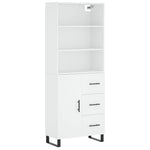 Highboard White 69.5x34x180 cm Engineered Wood 3189469