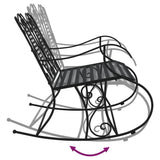 Rocking Bench Black Steel Standard Rocking Bench Rectangular 318829