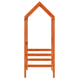 Kids' Bed Roof Wax Brown 118x70x176.5 cm Solid Wood Pine 846987