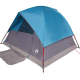 Camping Tent Dome 3-Person Blue Waterproof 94696