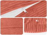 Cushion Cover 6 pcs HEERLEN Red Orange 60 cm Corduroy 922926