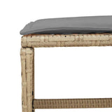 17 Piece Garden Dining Set with Cushions Mix Beige Poly Rattan 3211188