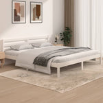 Bed Frame without Mattress 180x200cm White Super King Size 810446