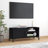 TV Cabinet Black 90x30x40 cm Solid Pinewood 349916