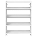 ZNTS Shoe Rack White 60x25x81 cm Engineered Wood 859878