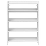 ZNTS Shoe Rack White 60x25x81 cm Engineered Wood 859878